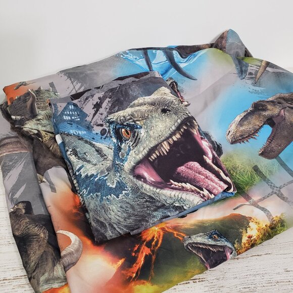 Jurassic World  Dinosaurs  Twin Fitted Sheet & Pillowcase - Picture 1 of 6
